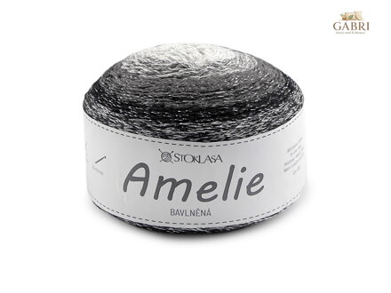 Bavlněná pletací příze Amelie s lurexem 200 g