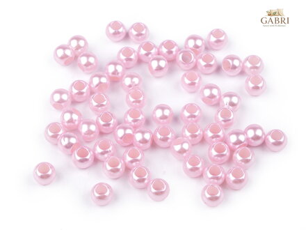 Plastové perly s velkým průvlekem Ø8 mm