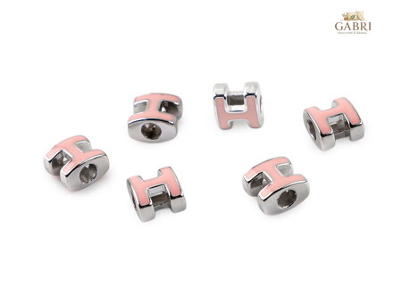 Plastové korálky s velkým průvlekem H 10x11 mm