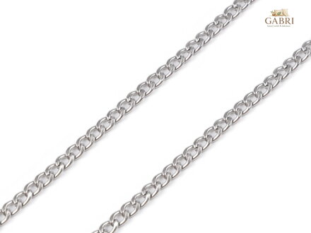Řetízek plochý z nerezové oceli 3,7 mm, délka 1 m