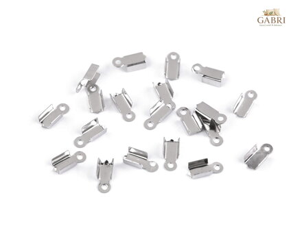 Koncovka na kůži z nerezové oceli 4 mm plochá