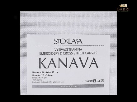 Vyšívací tkanina Kanava 20x30 cm 40 oček