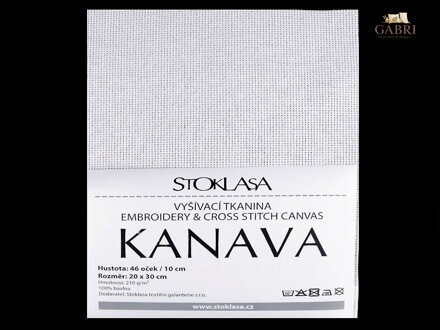 Vyšívací tkanina Kanava 20x30 cm 46 oček