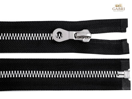 Kostěný zip, imitace kovu No 8 délka 90 cm bundový