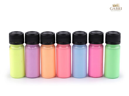 Sada barev na textil Art e Miss; na tmavý textil, neon, metalický, sada 7 barev x 12 g
