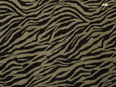 Samet imitace zvířecí kůže zebra