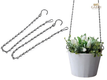 Kovový řetízek pro zavěšení dekorací, květináčů 50 cm