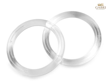 Plastový kruh / ucho na mini kabelky transparent Ø8 cm