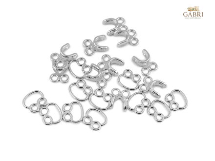 Designové kovové zapínání / háček a očko 12x18 mm