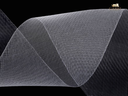 Modistická krinolína na vyztužení šatů a výrobu fascinátorů šíře 10 cm