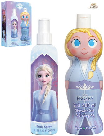 Frozen dárkový set tělový sprej 200ml + sprchový gel a šampon 2v1 1400ml