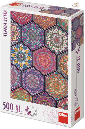 DINO Puzzle 500 dílků XL Mandaly 47x66cm skládačka