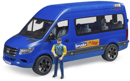 BRUDER 02681 Auto MB Sprinter mikrobus set s figurkou model 1:16 plast