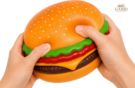 Mega squeeze hamburger strečový jumbo antistresové mačkací jídlo