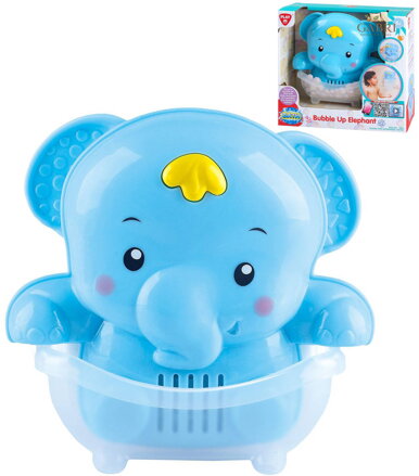 Bublinkový slon baby bublinkovač set s vaničkou na baterie pro miminko