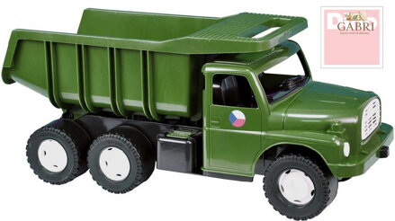 DINO Tatra auto nákladní T148 khaki vojenské SKLÁPĚCÍ KORBA na písek