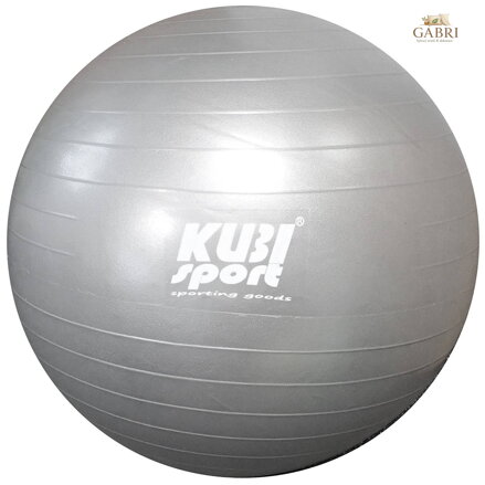 KUBISPORT Míč gymnastický stříbrný 85cm fitness balon rehabilitační do 150kg