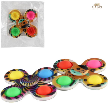 Spinner bubble pops fidget antistresový 2v1 s pop it bublinami 2 barvy