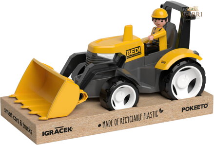 EFKO IGRÁČEK MultiGO Žlutý traktor s radlicí set s figurkou Eko