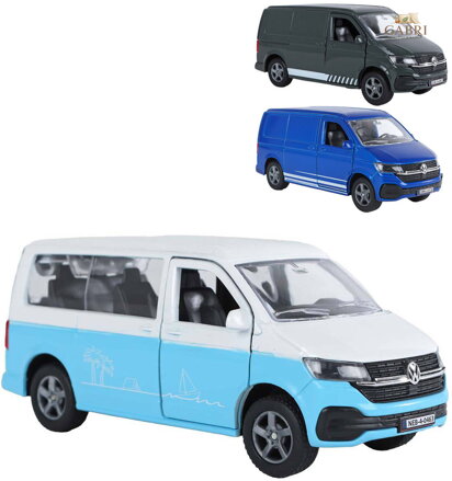 KIDS GLOBE Auto Volkswagen Transpotrer kov PB 14cm 3 barvy