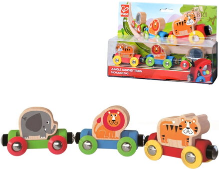 HAPE DŘEVO Baby vláček se zvířátky Cesta džunglí *DŘEVĚNÉ HRAČKY*