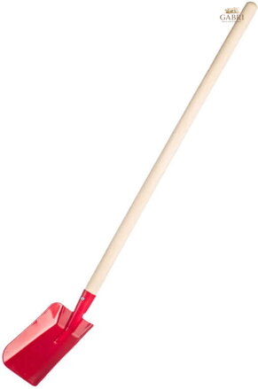 DŘEVO Lopata dětské nářadí červená s násadou 80cm kov *DŘEVĚNÉ HRAČKY*