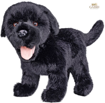 PLYŠ Pes labrador 23cm černý stojící *PLYŠOVÉ HRAČKY*