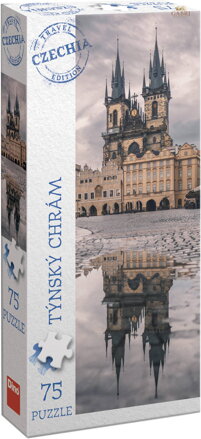 DINO Puzzle panoramatické 75 dílků Týnský chrám 11x30cm skládačka