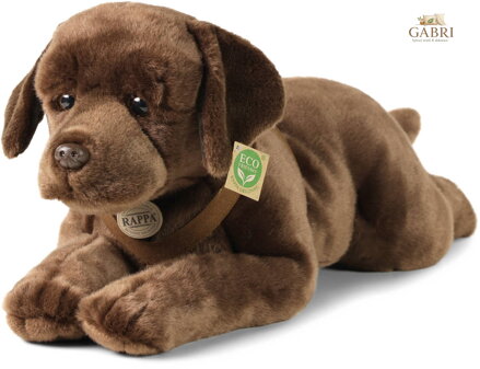 PLYŠ Pes labrador hnědý 61cm ležící Eco-Friendly *PLYŠOVÉ HRAČKY*