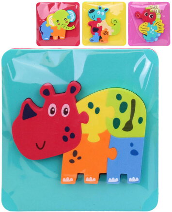 Baby puzzle pěnové zvířátko na podložce do vany do vody 4 druhy