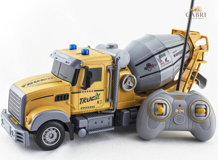 RC Auto domíchávač betonu na vysílačku 27MHz na baterie Světlo