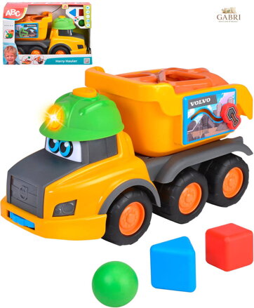 DICKIE Auto baby sklápěčka Harry vkládací se 3 tvary na baterie Světlo Zvuk