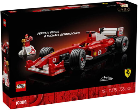 LEGO ICONS Auto Ferrari F2004 a Michael Schumacher 11375 STAVEBNICE