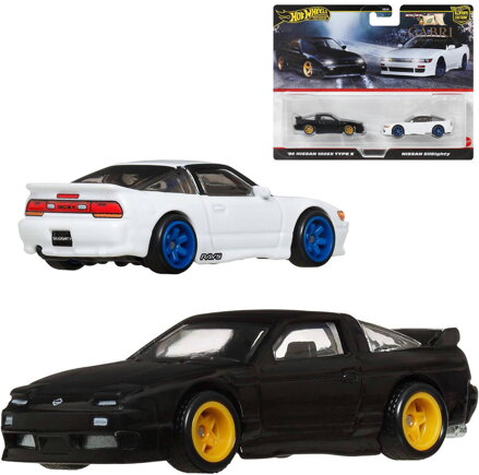 MATTEL HOT WHEELS Prémiový angličák set 2 auta Nissan kov
