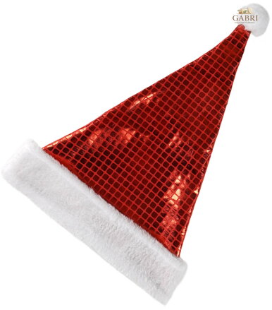Čepice vánoční červená 43cm doplněk na vánoce Santa Claus