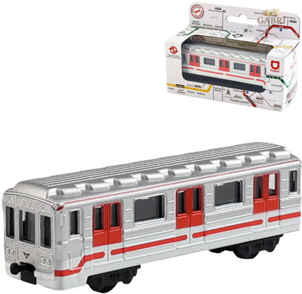 Metro Praha MHD mini kovová souprava 1 vagon volný chod