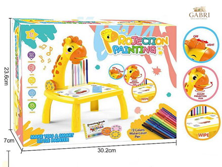 Stůl projektor na kreslení na baterie