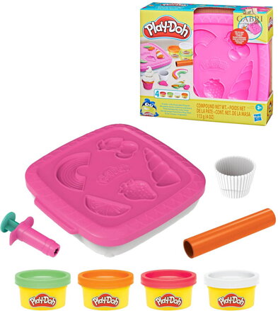 HASBRO PLAY-DOH Výroba cupcake kreativní set modelína s nástroji růžová