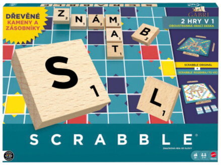 MATTEL HRA Scrabble dřevěná edice CZ *SPOLEČENSKÉ HRY*