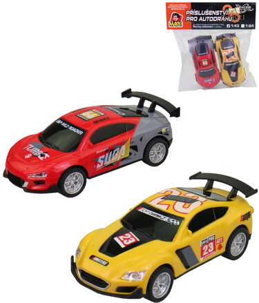 Autodráha Racing Collection 1:43 náhradní díl auto set 2ks žlutá / červená