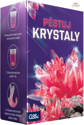 ALBI Pěstuj krystaly Červená experimentální vědecký vzdělávací set
