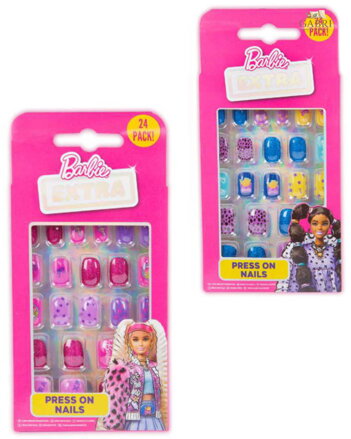 MATTEL BRB Barbie nalepovací nehty dětské set 24ks 2 druhy