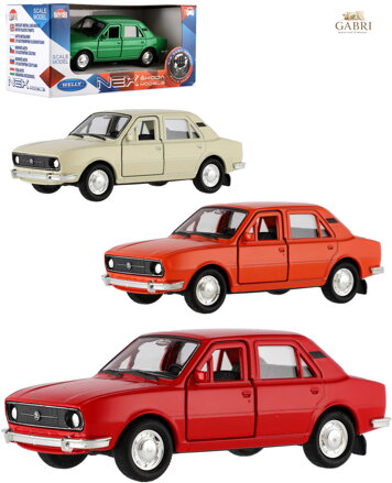 WELLY Auto model Škoda 105L kov 11cm volný chod 1:34-9 4 barvy