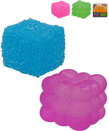 Neon Squeeze Sugar kostka cukru strečová antistresová 2 druhy 5 barev