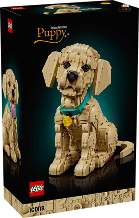 LEGO ICONS Štěně zlatého retrívra 11384 STAVEBNICE