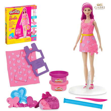 HASBRO PLAY-DOH Panenka Barbie vlasy a srdce set modelína s nástroji