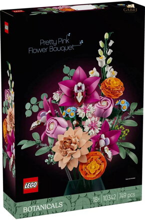 LEGO BOTANICALS Krásná kytice růžových květin 10342 STAVEBNICE