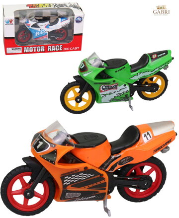 Motorka sportovní kovová 1:24 závodní motocykl 7 barev