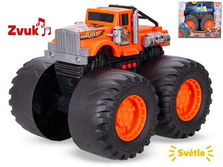 Auto monster truck velká kola 28cm na baterie Světlo Zvuk 2 barvy