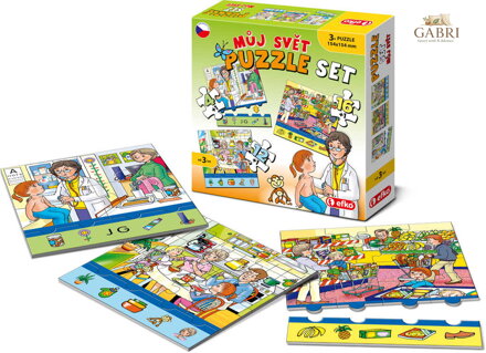 EFKO Puzzle vzdělávací Můj svět 3v1 32 dílků skládačka v krabici